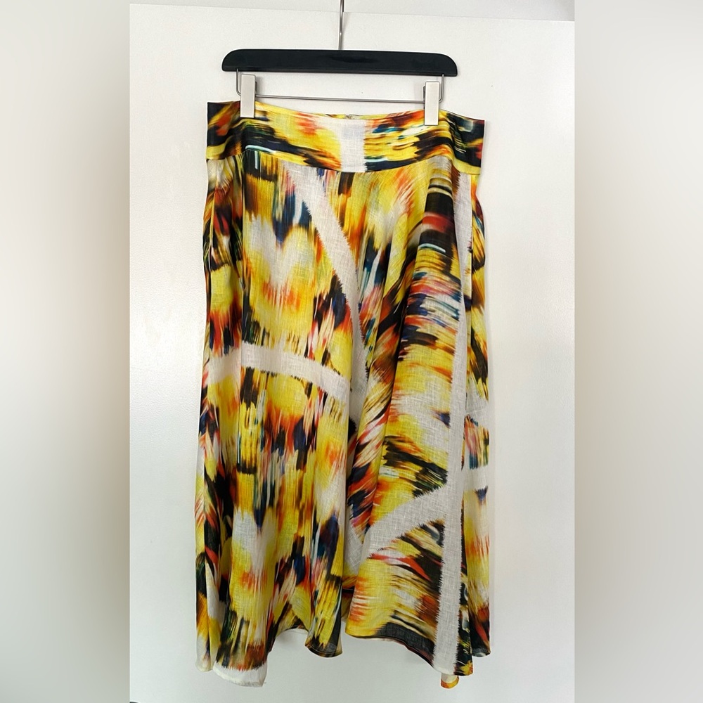 Zero + Maria Cornejo Linen Blur Skirt Sz 12 $759